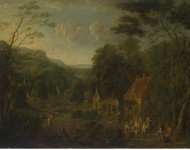Schoevaerdts Mathys Landscape with Peasants Taking a Meal  - Hermitage